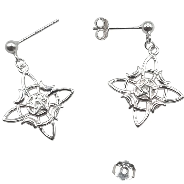 Aros Esfera Nudo de Brujas Plata 925 3