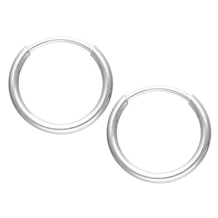 Aros Argolla de Plata Lisa 15 mm  1