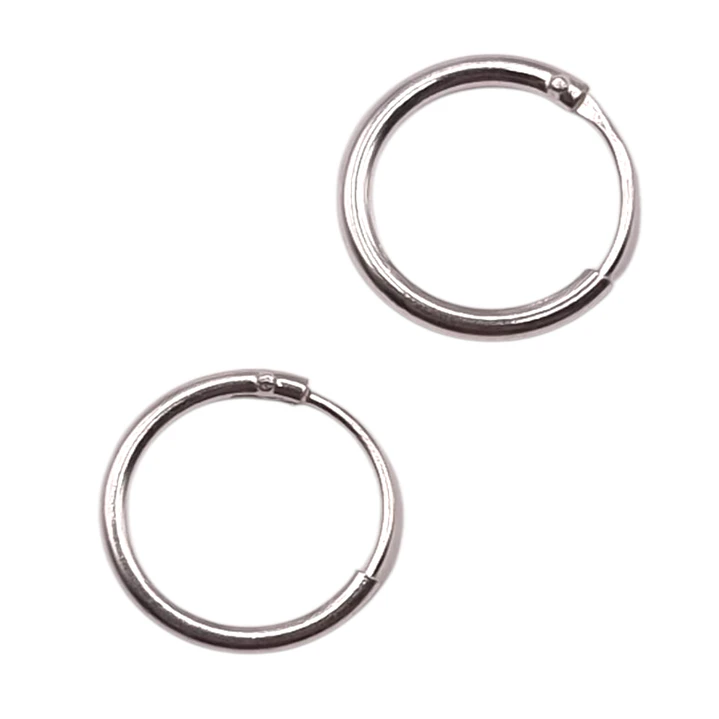 Aros Argolla de Plata Lisa 10 mm  1
