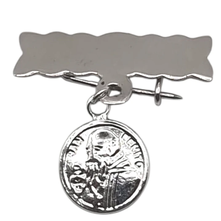 Colgante  Prendedor San Benito en Plata 925 2