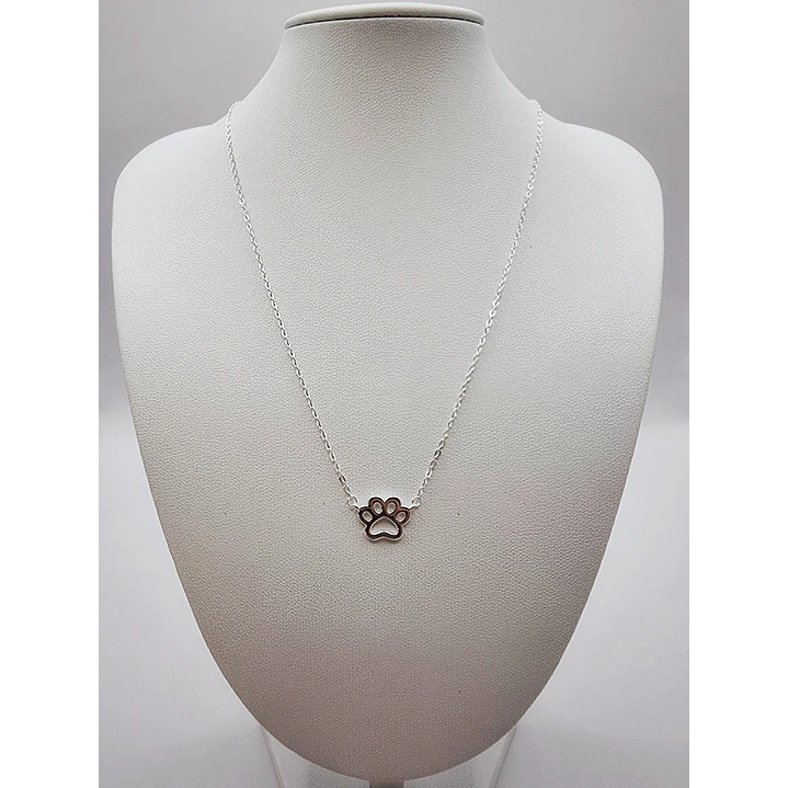 Collar de Plata 925 con Huella de Patita  4