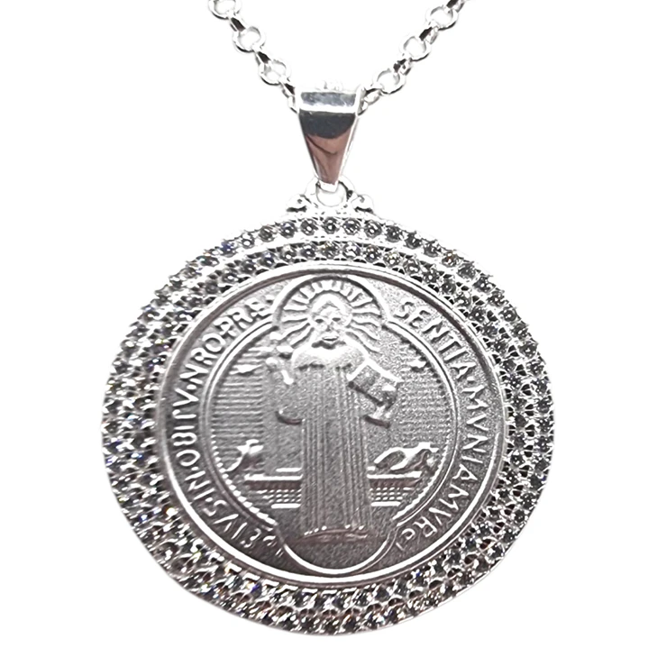 Collar de San Benito con Circones en Plata 925 1