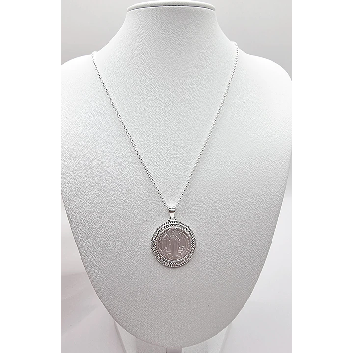 Collar de San Benito con Circones en Plata 925 3