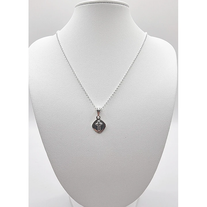 Collar con Cruz en Plata 925  3