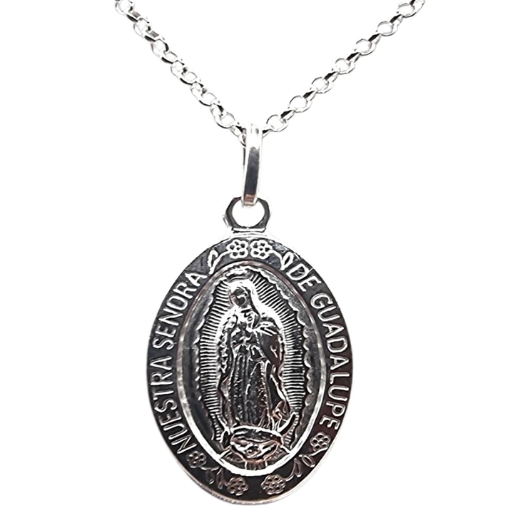 Collar con Virgen de Guadalupe en Plata 925 1