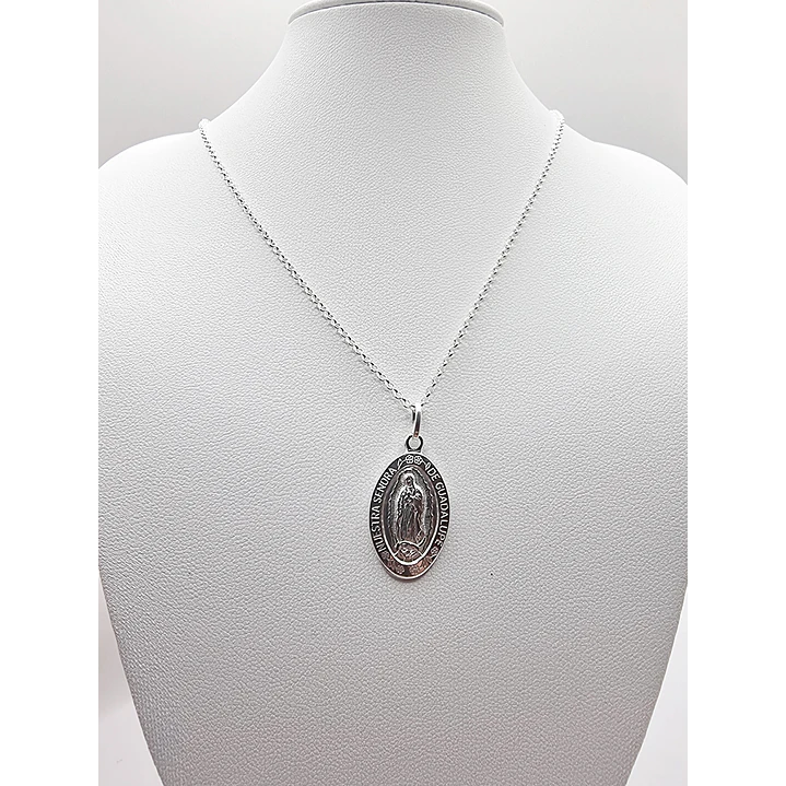 Collar con Virgen de Guadalupe en Plata 925 3
