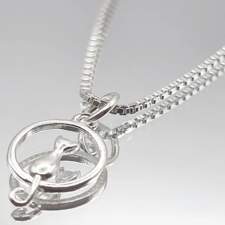 Collar de Gatito en Plata 925 3