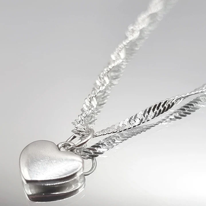 Collar con Corazón en Plata 925  3