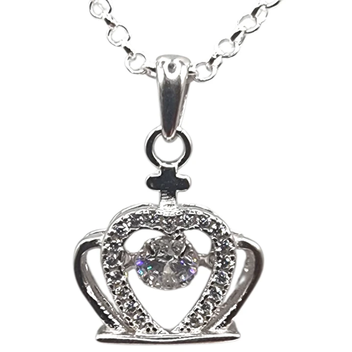 Collar con Corona 15mm en Plata 925  1
