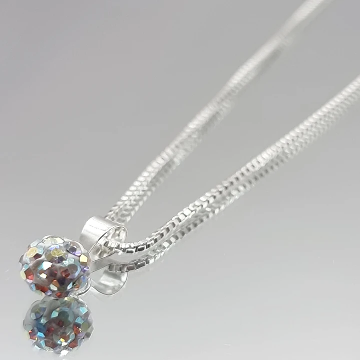 Conjunto de Collar y Aros en Plata 925 con Cristal Austriaco 2