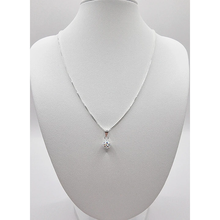Conjunto de Collar y Aros en Plata 925 con Cristal Austriaco 3