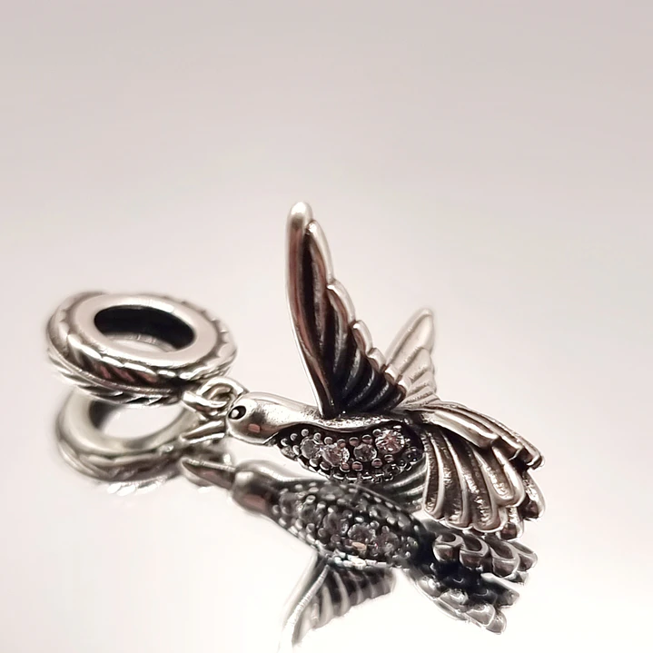 Charm Colibrí en Plata 925  3