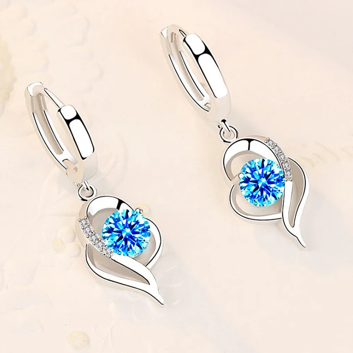 Aros Plata 925 con Circonita Azul 2