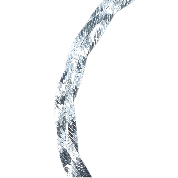 Pulsera en Plata 925 Cinta Trenzada Italiana  3