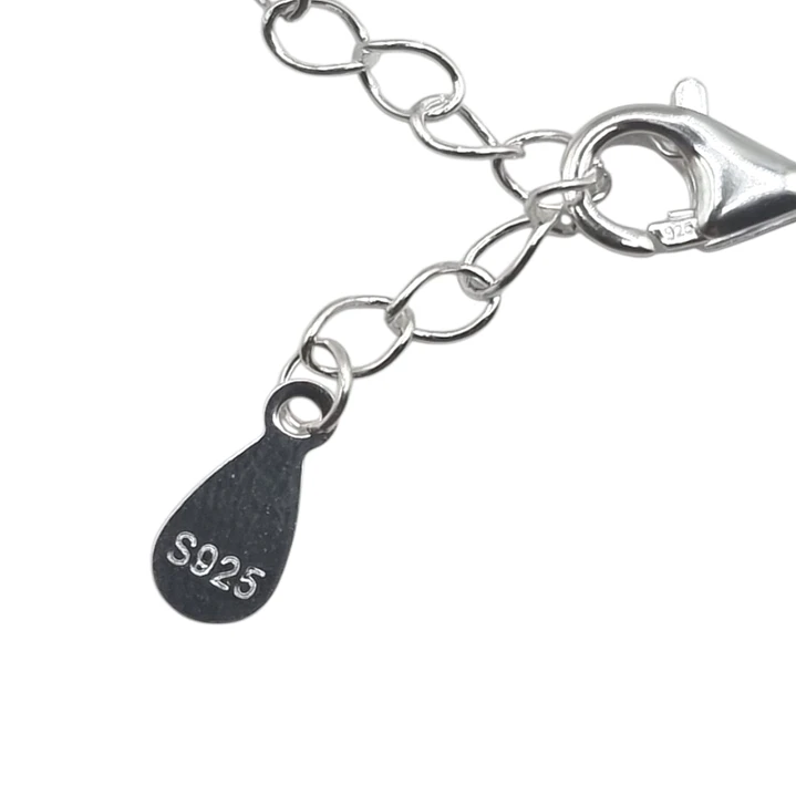 Pulsera San Benito con Circones Rosa Francia en Plata 925 3