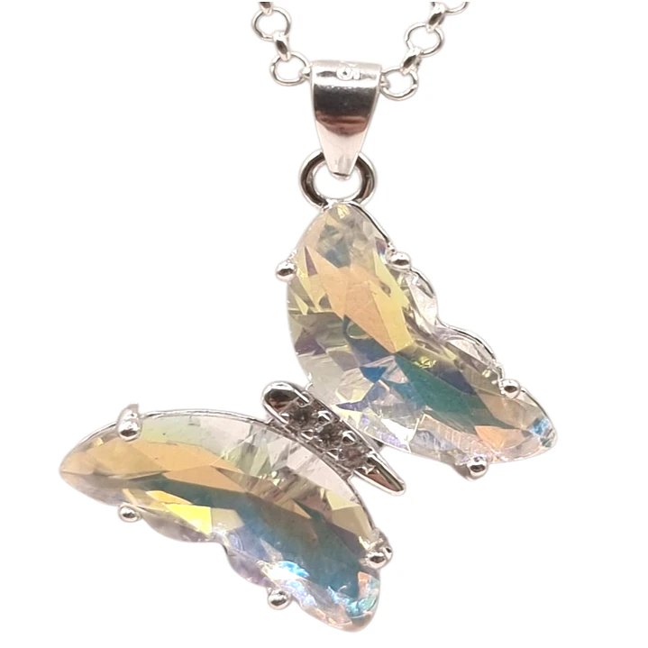  Collar Mariposa con Cristal Austriaco en Plata 925  1