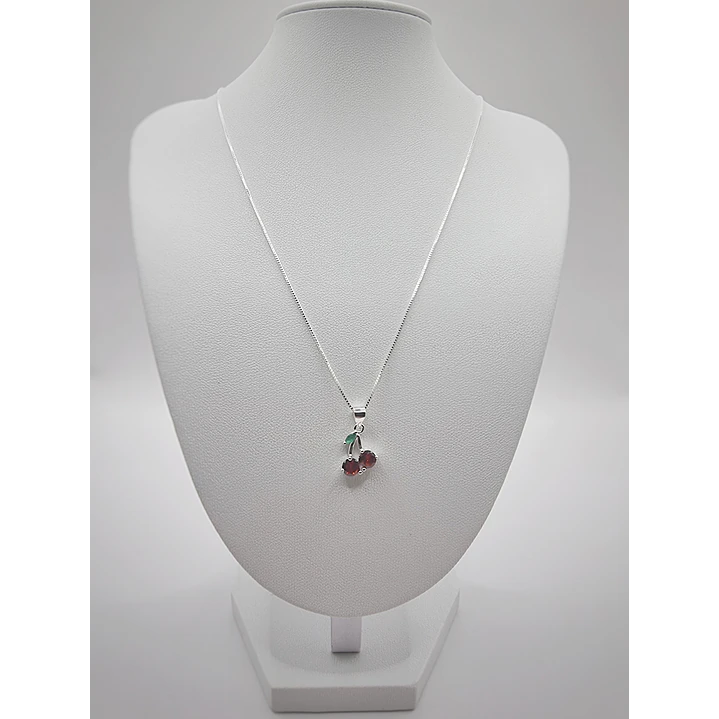 Collar Cereza con Circones en Plata 925  3