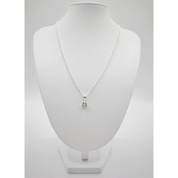 Collar Punto De Luz con Circón en Plata 925  2
