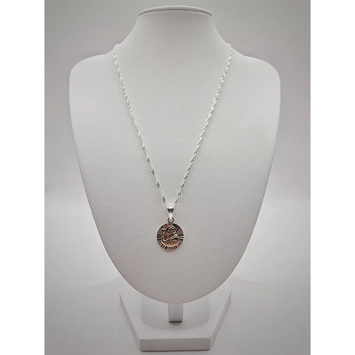 Collar San Benito con Baño de Oro en Plata 925 2