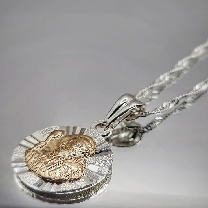 Collar San Benito con Baño de Oro en Plata 925 3