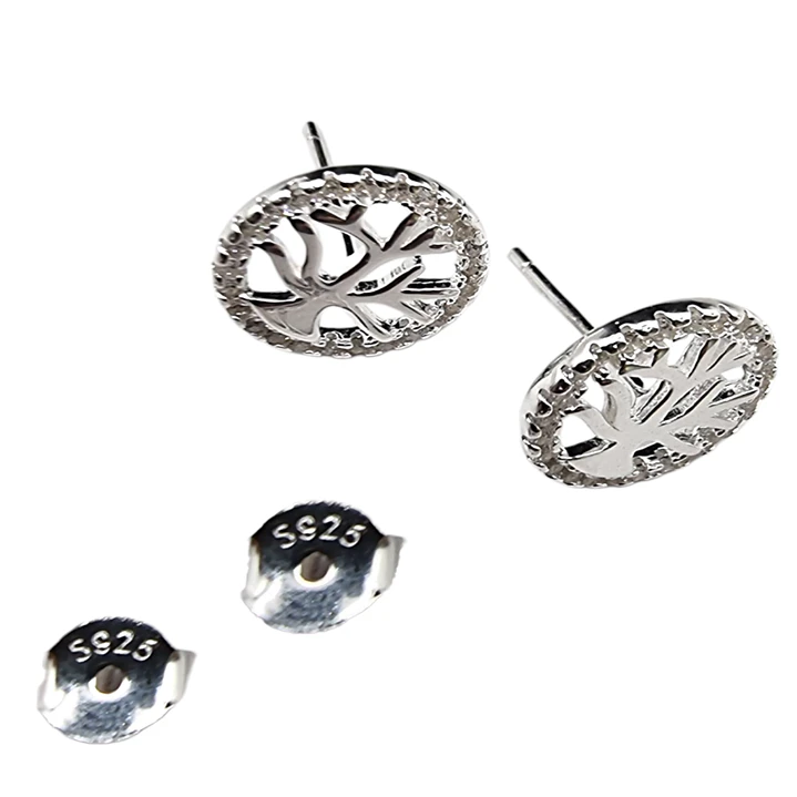 Aros Árbol de la Vida en Plata 925 con Circones 3
