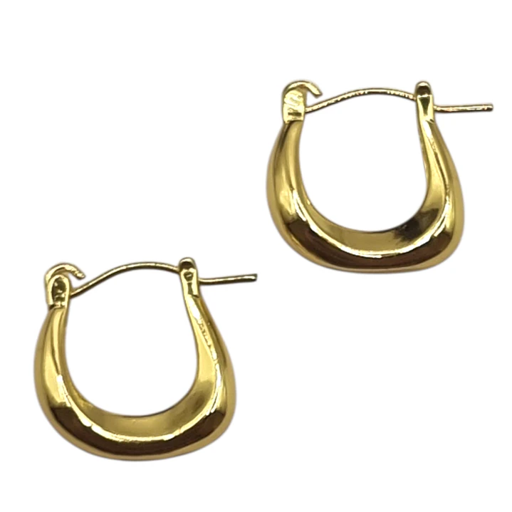 Aros Argollas Dorados en Plata 925  1