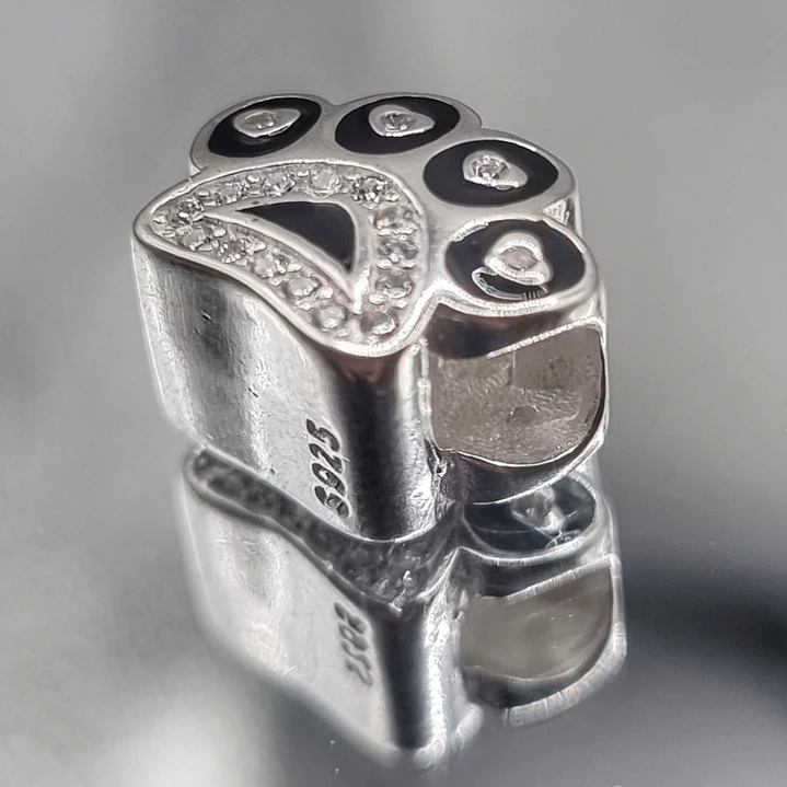 Charm Patita con Circones en Plata 925  2