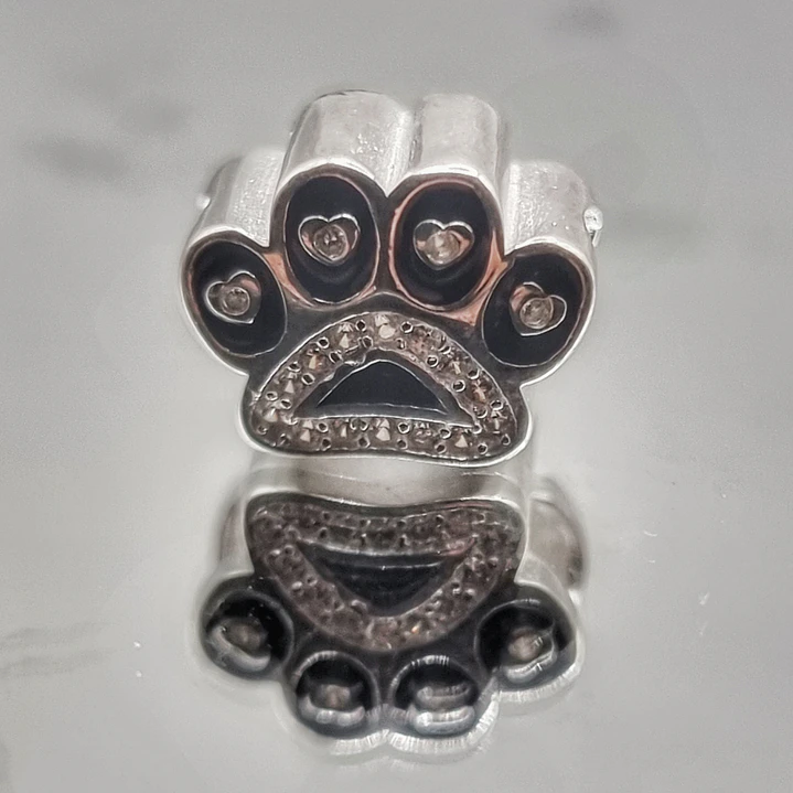 Charm Patita con Circones en Plata 925  3