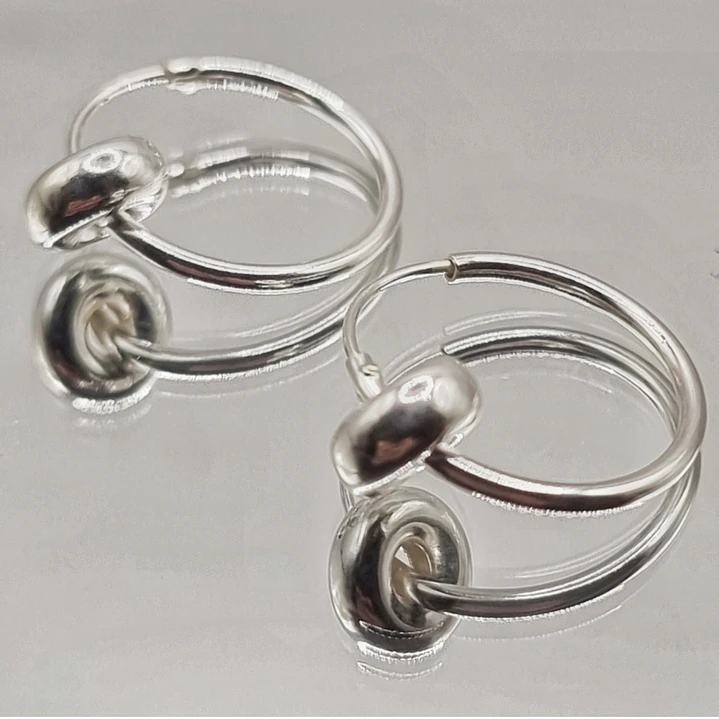 Aros Argolla Túnel 16 mm en Plata 925  3