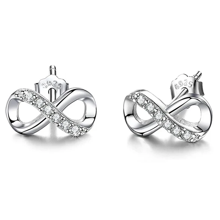 Aros Diseño Infinito en Plata 925  1