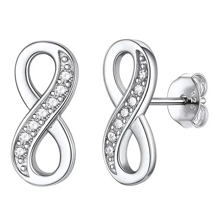 Aros Diseño Infinito en Plata 925  2