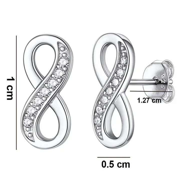 Aros Diseño Infinito en Plata 925  3