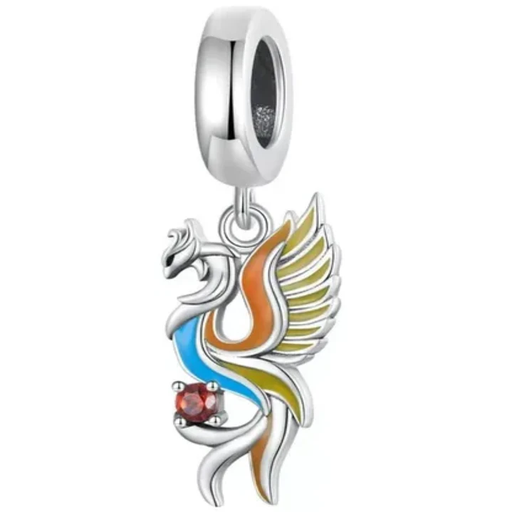 Charm Plata 925 Ave Fénix Símbolo de Fuerza y Renacer 1