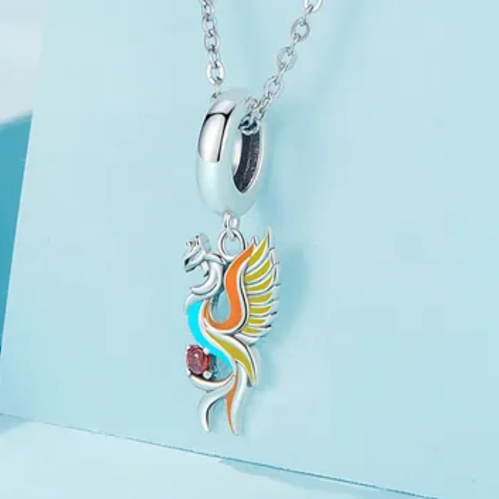 Charm Plata 925 Ave Fénix Símbolo de Fuerza y Renacer 2