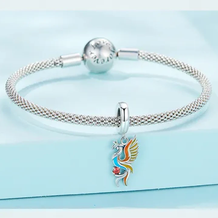 Charm Plata 925 Ave Fénix Símbolo de Fuerza y Renacer 3