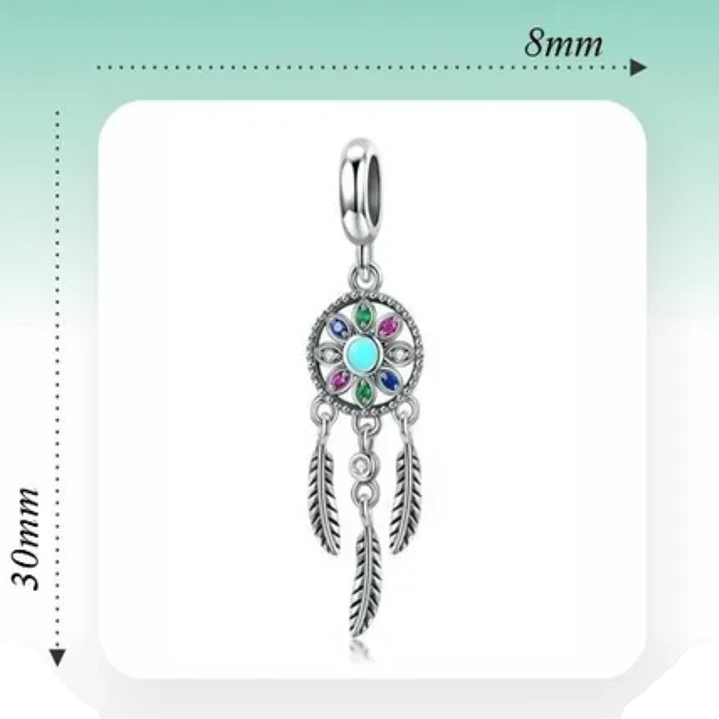 Charm Dije Atrapasueños Boho Espiritual Plata 925   3