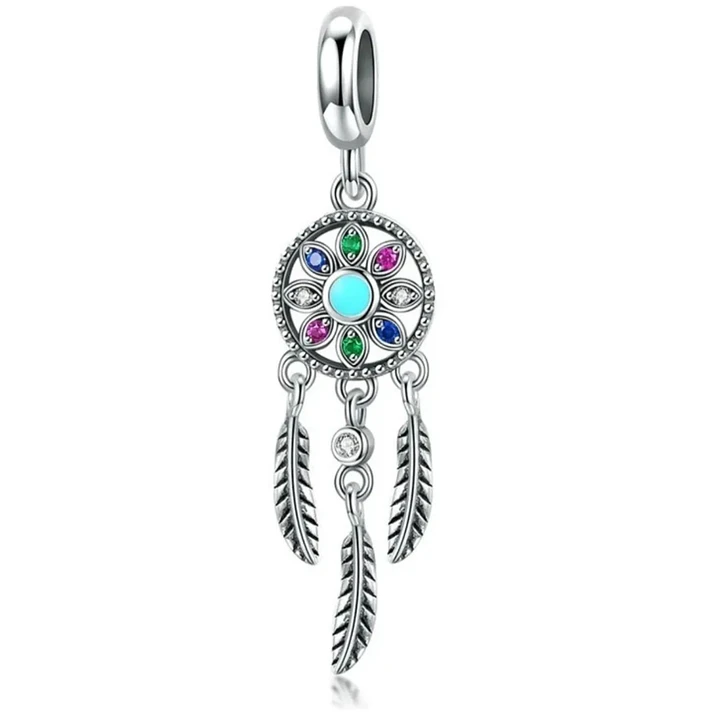 Charm Dije Atrapasueños Boho Espiritual Plata 925   1