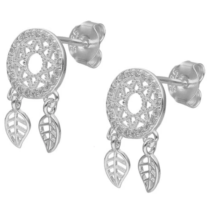 Aros Atrapasueños Circones Brillantes en Plata 925  1