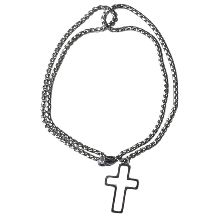 Pulsera Hombre Acero Inoxidable Estilo Cruzado Moderno 1