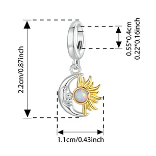 Charm Bohemio Luna Sol Plata 925
