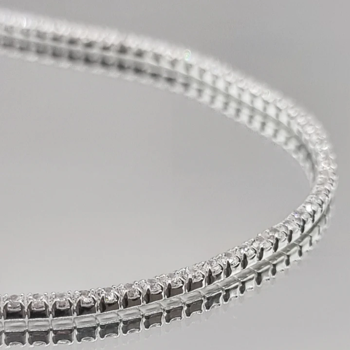 Pulsera Tennis Plata 925 Circones Brillante  2