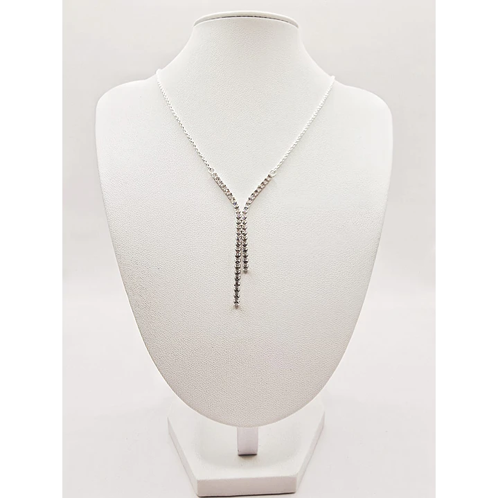 Collar Tennis Cascada Circones Brillantes   2