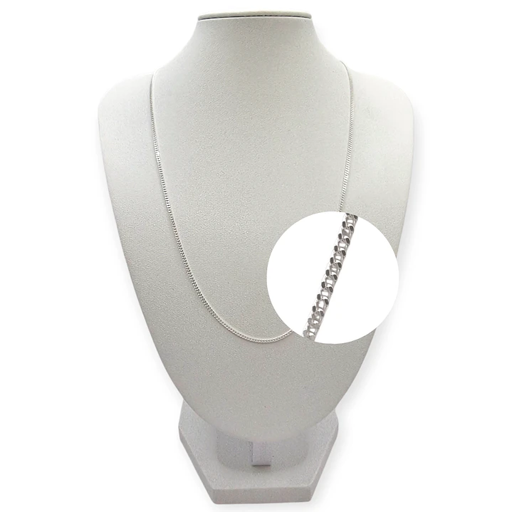 Cadena Grumet  1.3 mm en Plata 925  1