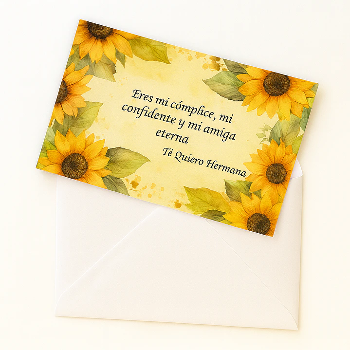 Tarjetas de Regalo Postal Para Toda Ocasión - Cumpleaños Aniversario Pareja Hermana Amigos + Sobre 6