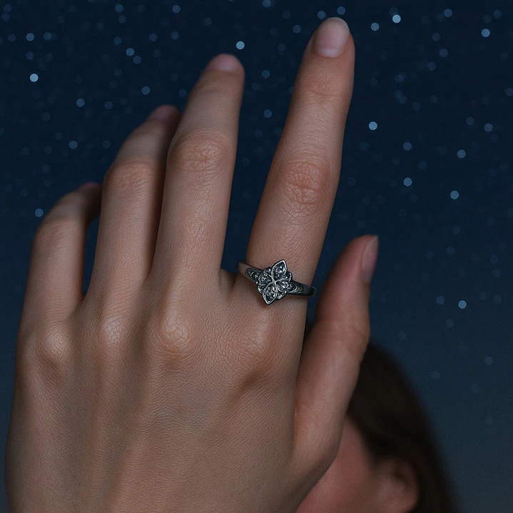 Anillo Nudo de Brujas Circón en Plata 925  2