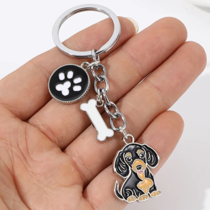 Llavero Perrito Salchicha Dachshund en Acero Inoxidable  2