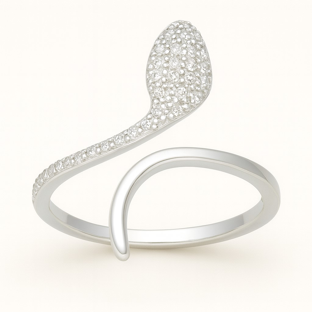Anillo Ajustable Serpiente Circones en Plata 925 1