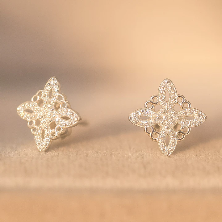 Aros Nudo de Brujas Circones en Plata 925  3