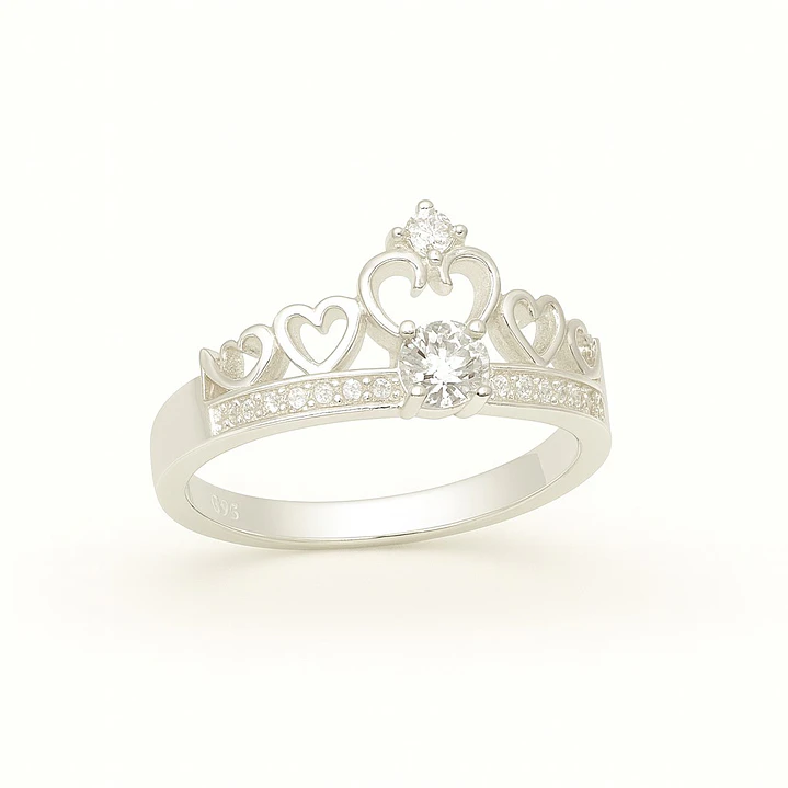 Anillo Corona Circones en Plata 925 1