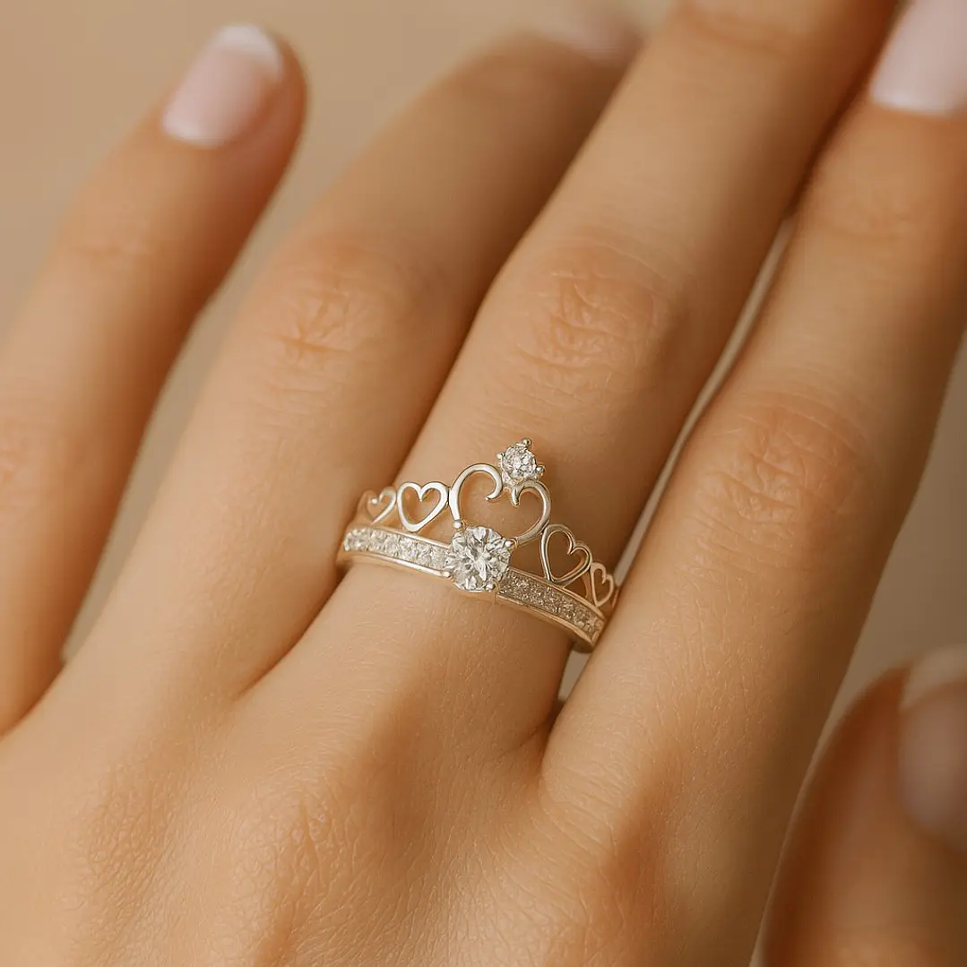 Anillo Corona Circones en Plata 925 2